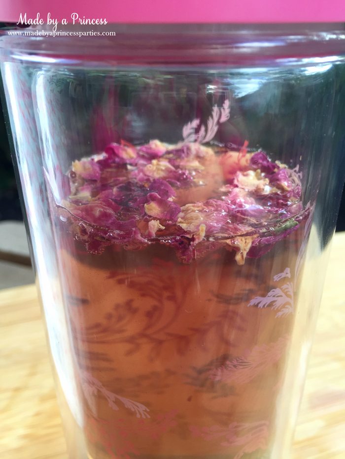 libre tea travel infuser steeping with rose leaves