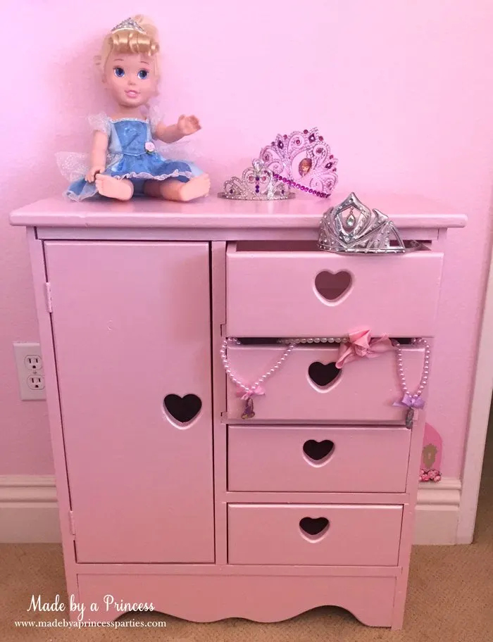 antique cabinet pink pearl makeover filled with treasures