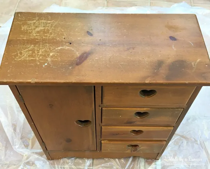 antique cabinet pink pearl makeover top