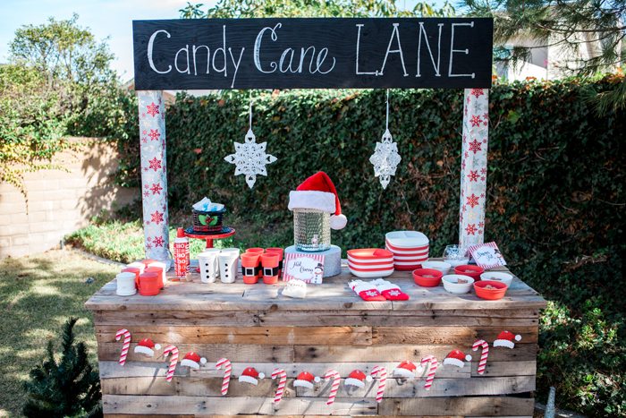 candy cane lane christmas party cocoa bar 2