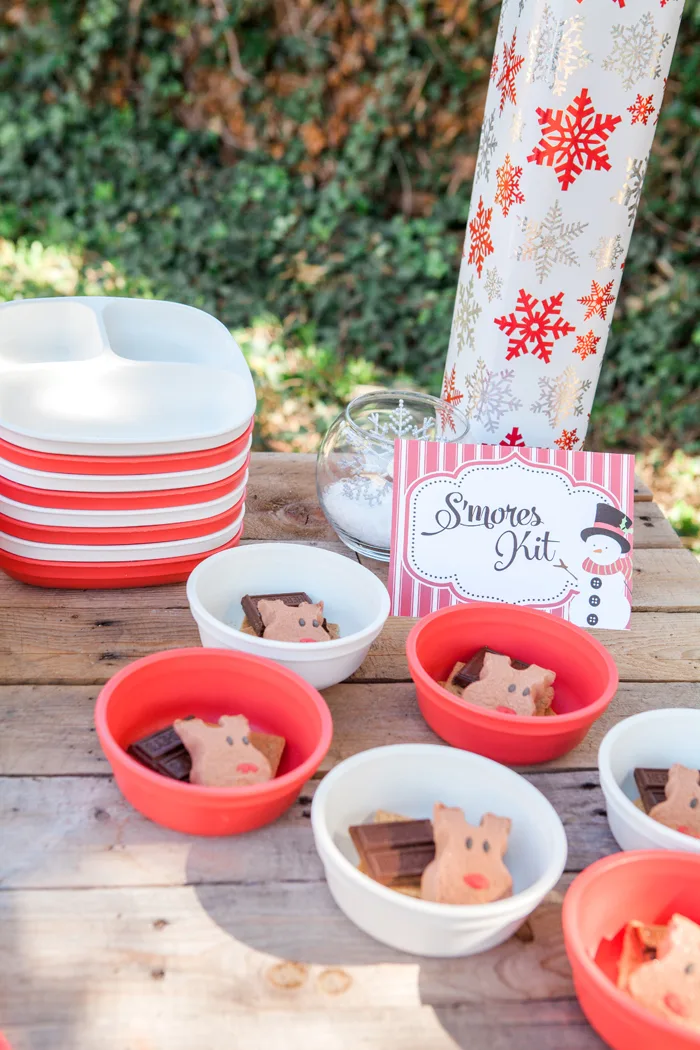 candy cane lane christmas party smores kit
