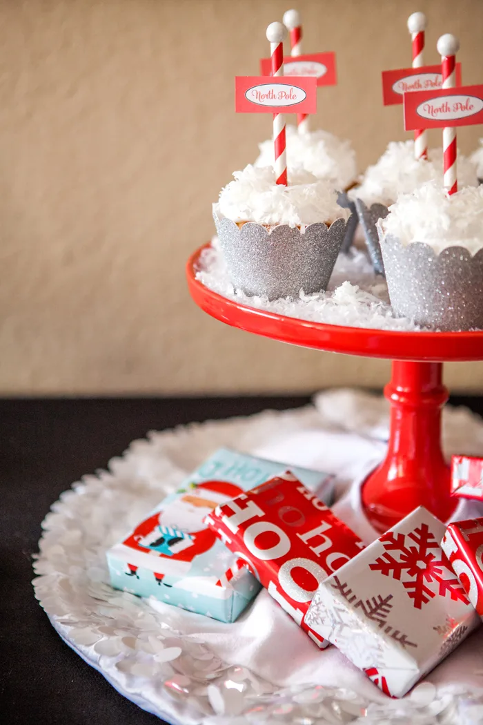 candy cane lane christmas party snowball cupcakes stand