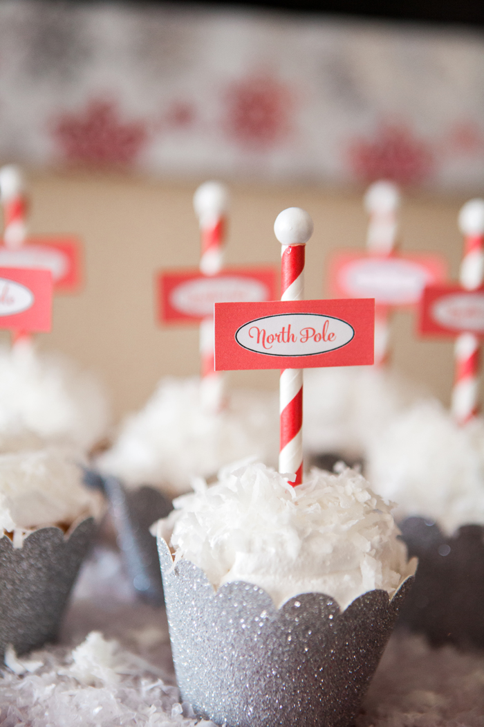 candy cane lane christmas party snowball cupcakes