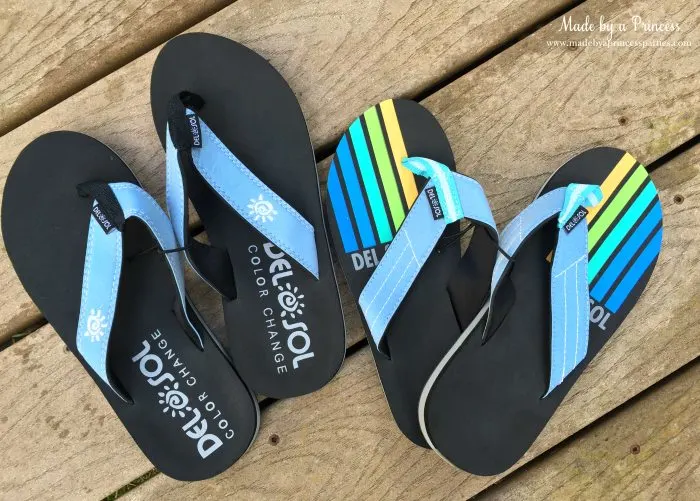 del sol color changing flip flops