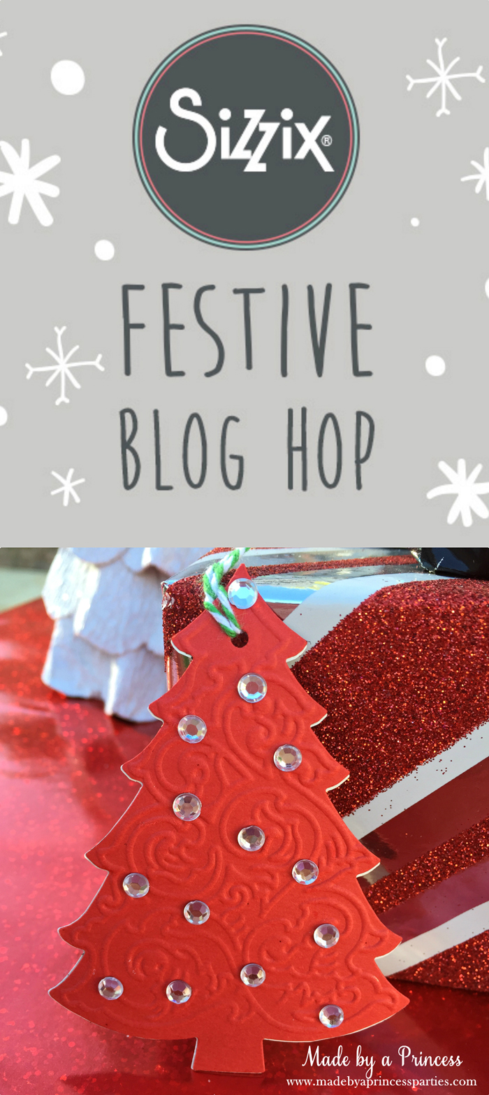 sizzix festive blog hop wrapping paper gift tags main