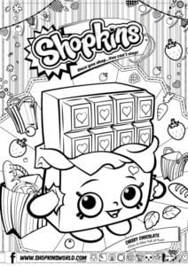 Shopkins Coloring Pages Season 1 Cherry Chocolate