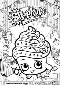 Shopkins Coloring Pages Season 1 Cupcake Queen