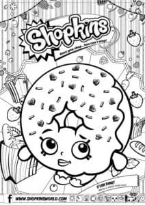 Shopkins Coloring Pages Season 1 D'Lish Donut