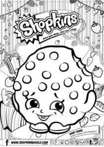 Shopkins Coloring Pages Season 1 Kooky Cookie