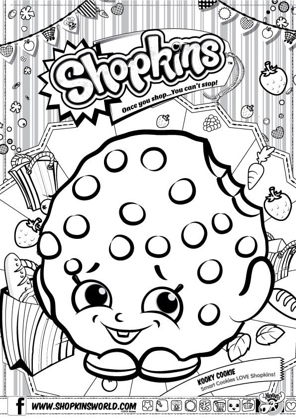 Shopkins Coloring Pages Season 1 Kooky Cookie - Made by A ...