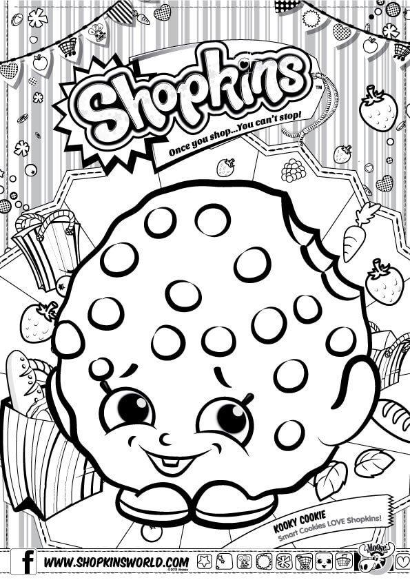 Shopkins Coloring Pages Season 1 Kooky Cookie