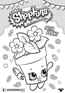 Shopkins Coloring Pages Season 4 Peta Plant