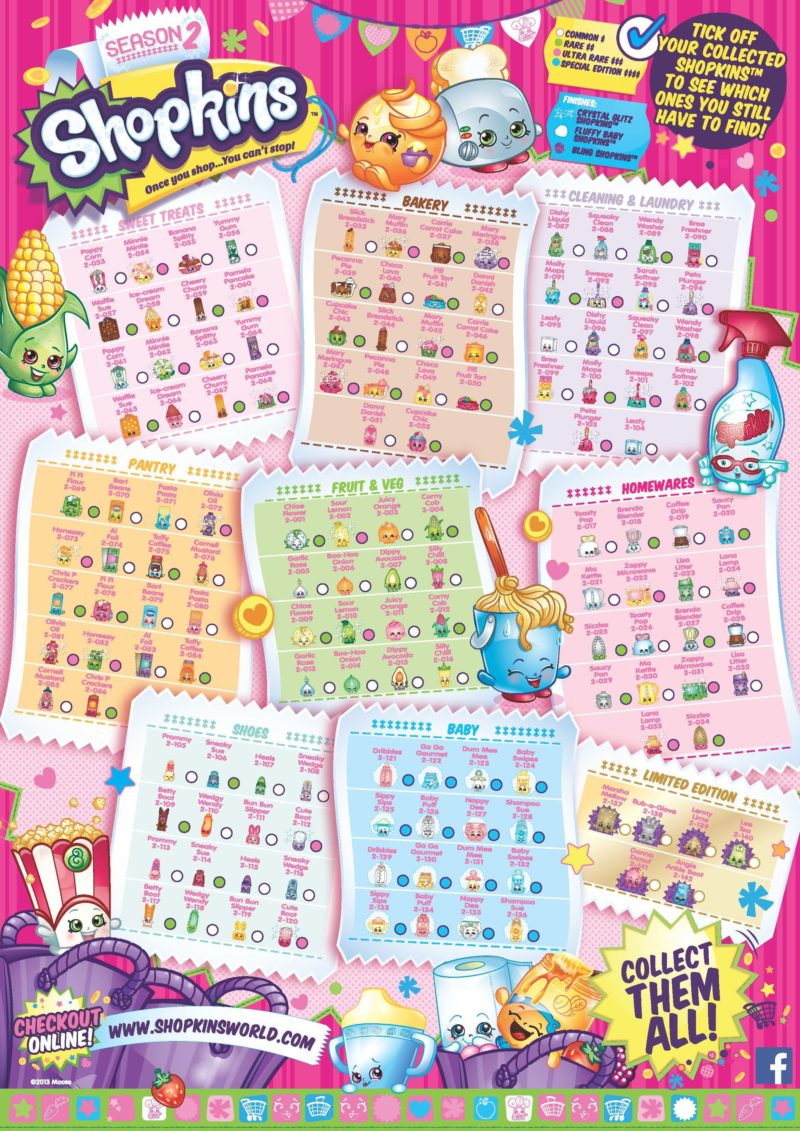 Shopkins Season 2 Collectors Guide Checklist - Made by A Princess
