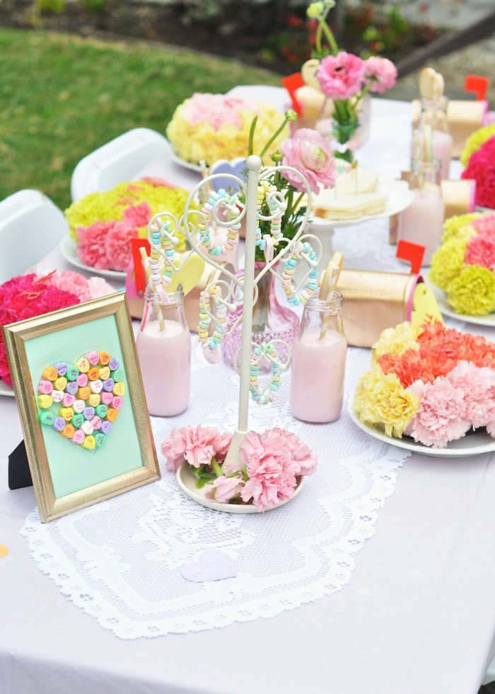 Valentines Day Garden Party candy necklaces