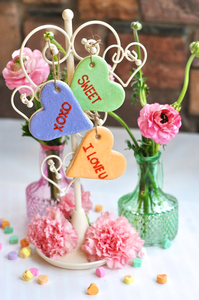 Valentines Day Garden Party conversation heart cookies