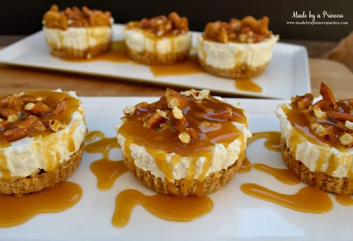 easy creamy pretzel crust no bake cheesecake dripping with caramel