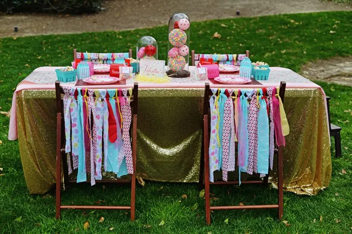 Creative Kids Valentine Party Ideas table set up