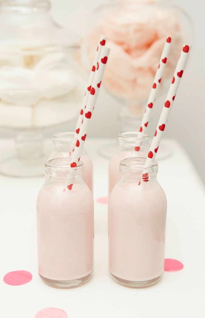 Kissing Booth Valentines Day Party pink milk