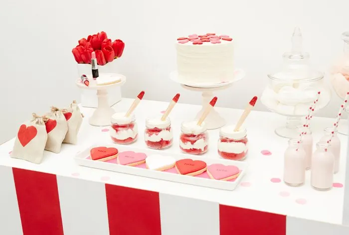 Kissing Booth Valentines Day Party sweets