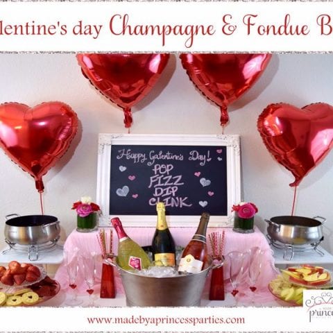 galentines day champagne fondue bar