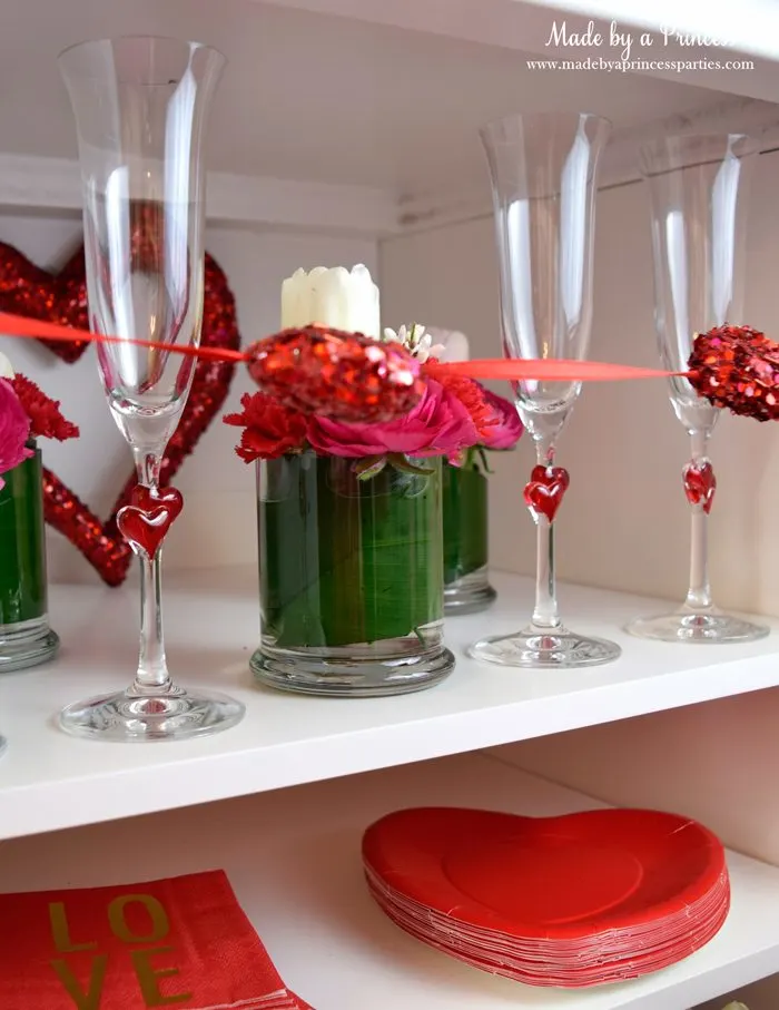 galentines day champagne fondue buffet flutes