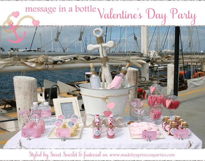 message in a bottle valentine party 