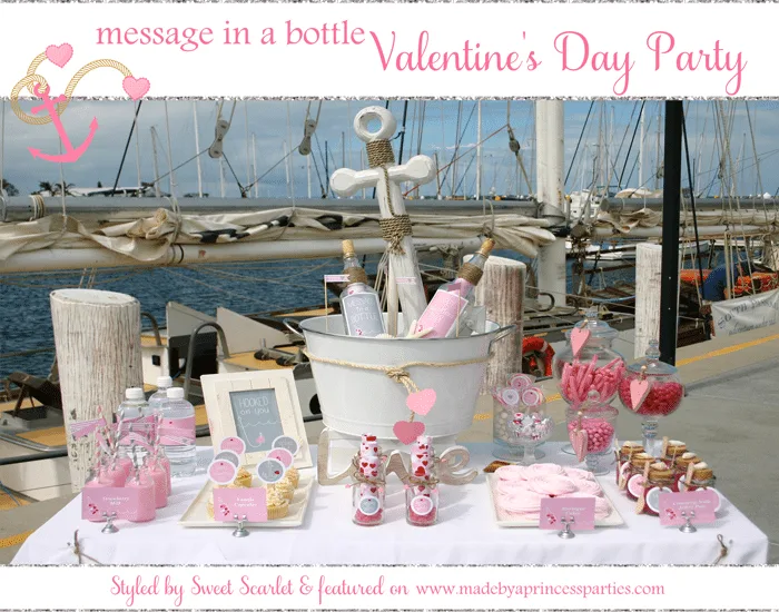 message in a bottle valentine party