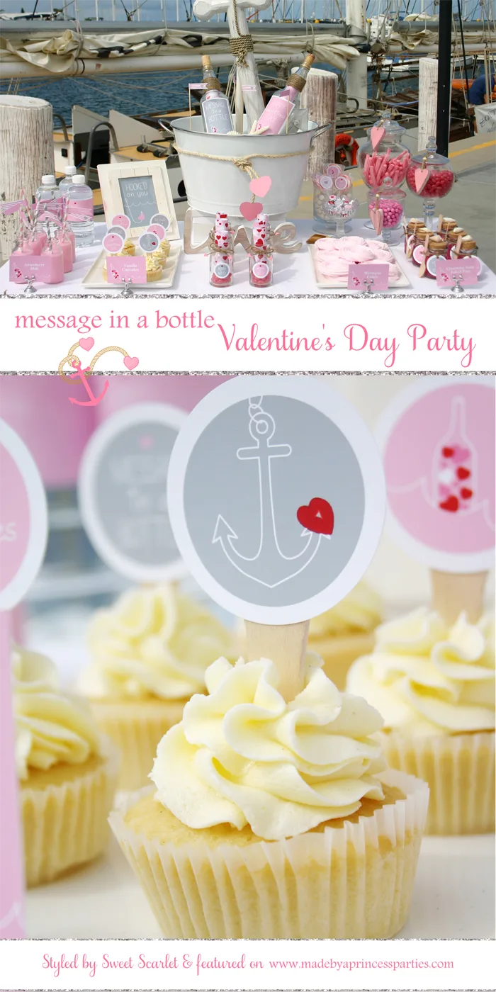 message in a bottle valentine party pin it