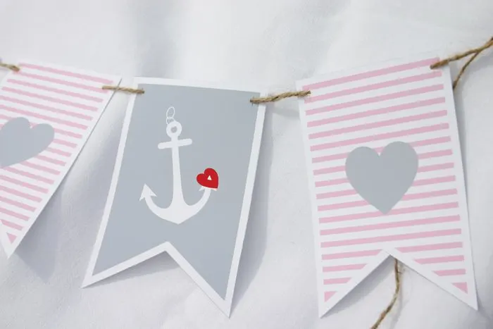 message in a bottle valentines party banner