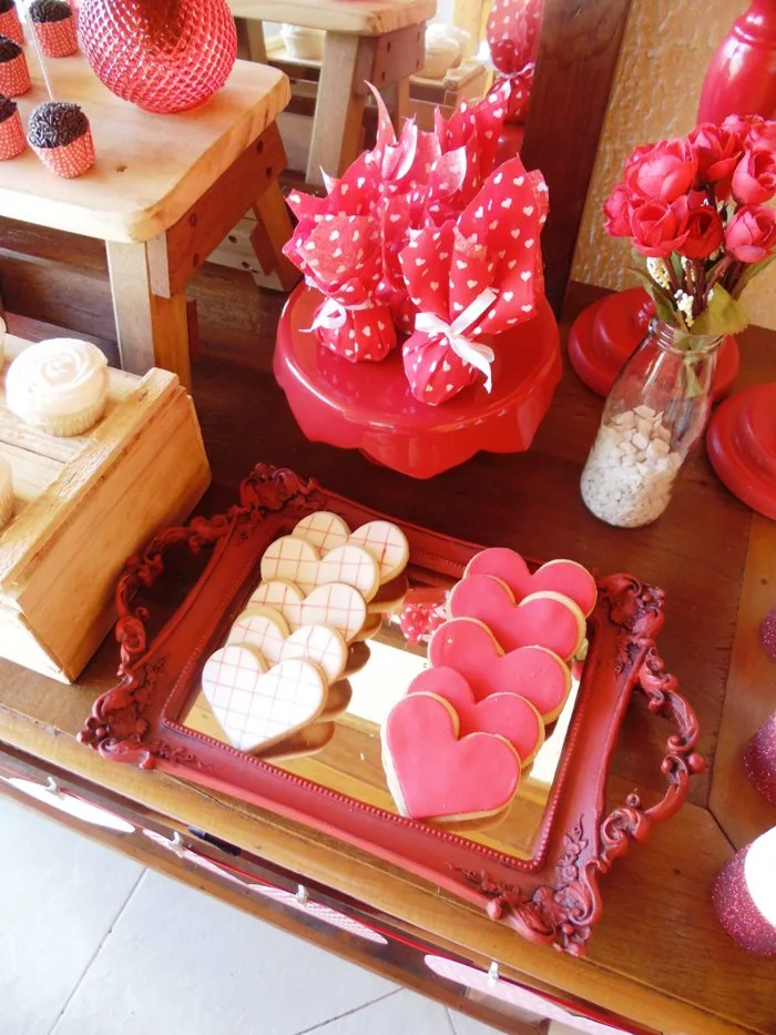 sweet on you valentine party sugar cookies and favors