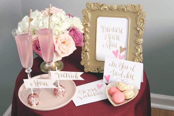 sweethearts treats for two small table