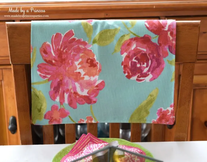 Easy Easter Entertaining Ideas placemat as chairback