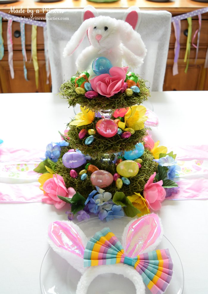 budget friendly easter ideas centerpiece with tablesetting