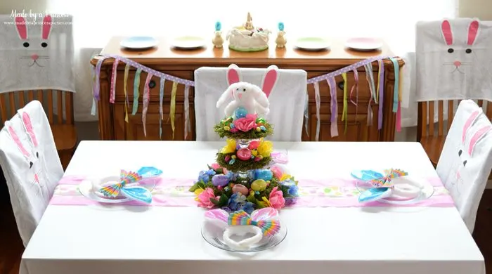 budget friendly easter ideas table top side view