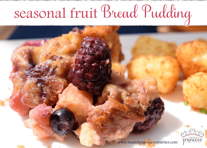 seasonal fruit bread pudding