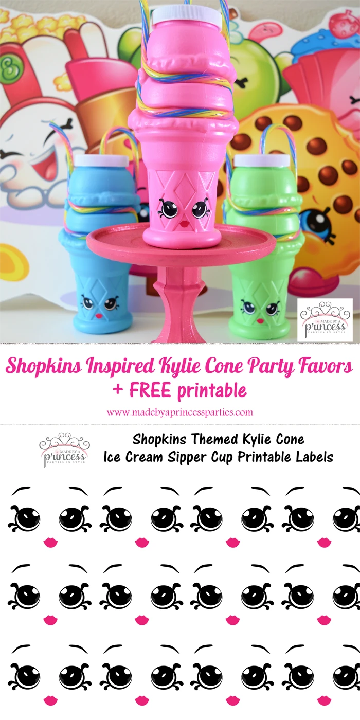 Shopkins Inspired Kylie Cone Party Favors pin it