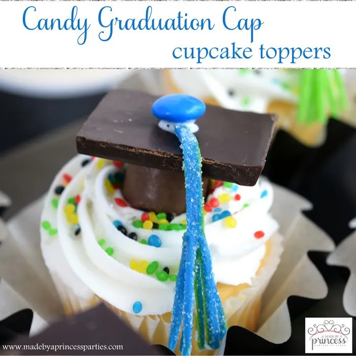 candy graduation cap cupcake toppers main