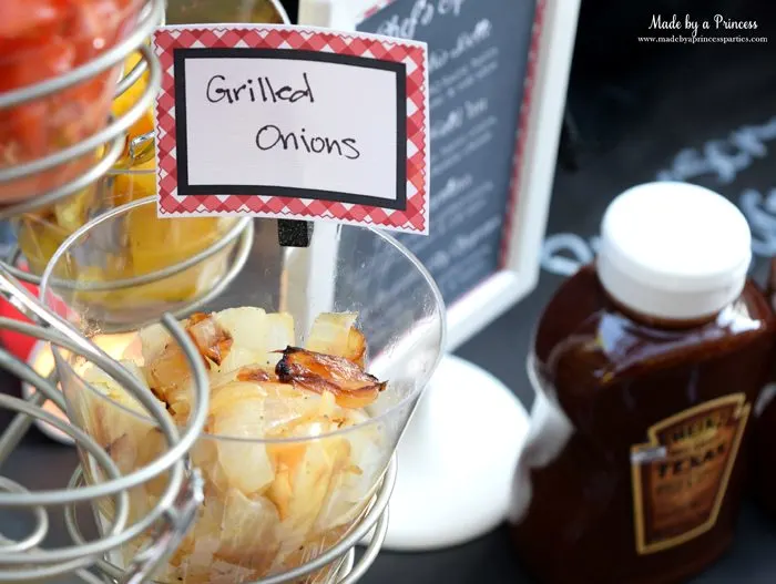 heinz build your own burger bar grilled onions