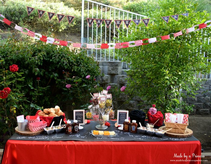 heinz build your own burger bar table with banners