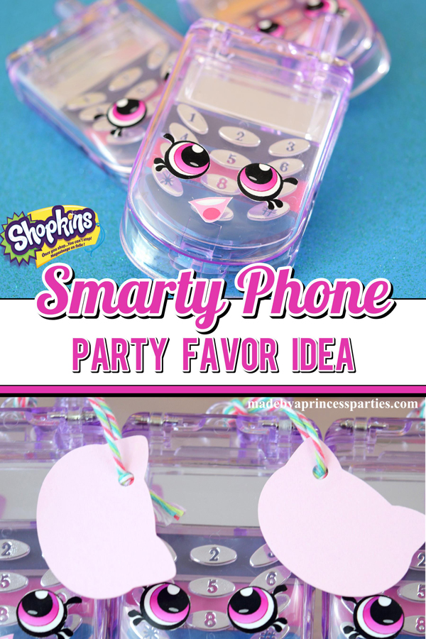 Cellphone Lip Gloss makes the perfect Shopkins Smarty Phone Party Favor. Download the free stickers @madebyaprincess