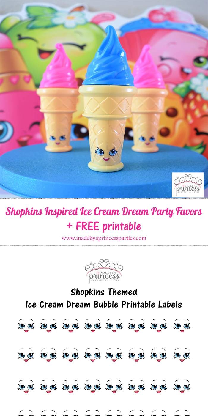 shopkins inspired ice cream dream party favor pin it