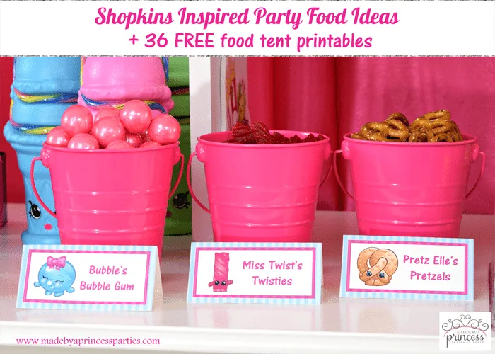 shopkins inspired party food tents free printables