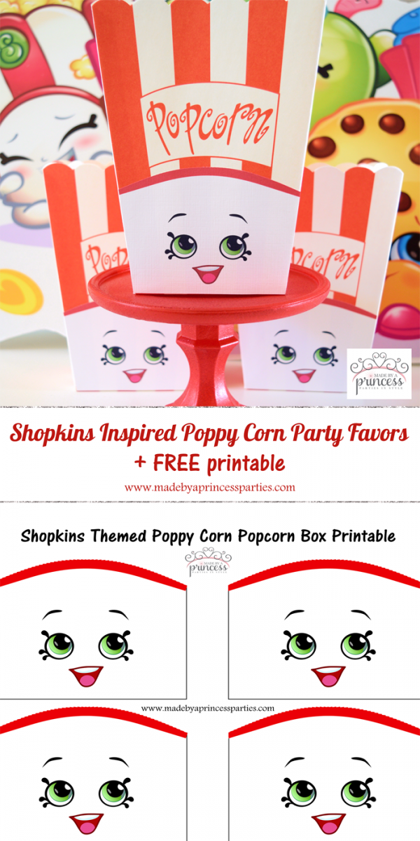Shopkins Poppy Corn Party Favor - Made by a Princess