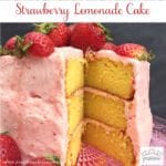 strawberry lemonade cake cream cheese frosting main