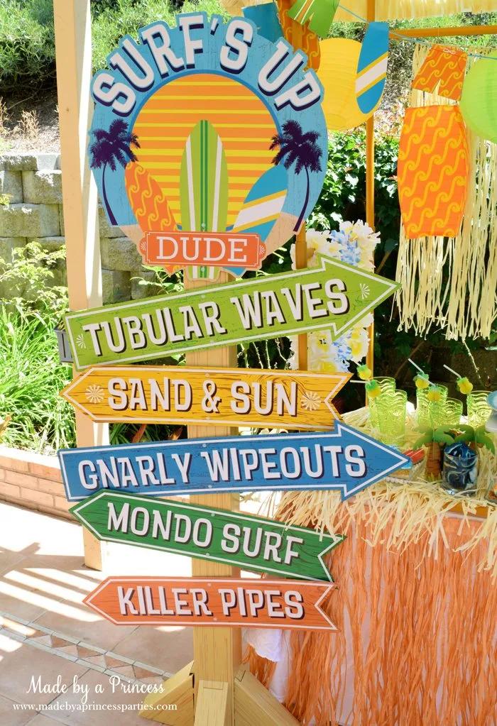 surfs up graduation party with evite surf sign