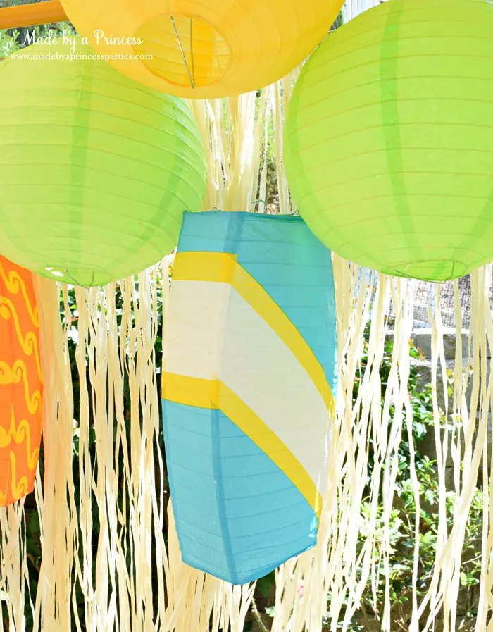 surfs up graduation party with evite surfboard lantern
