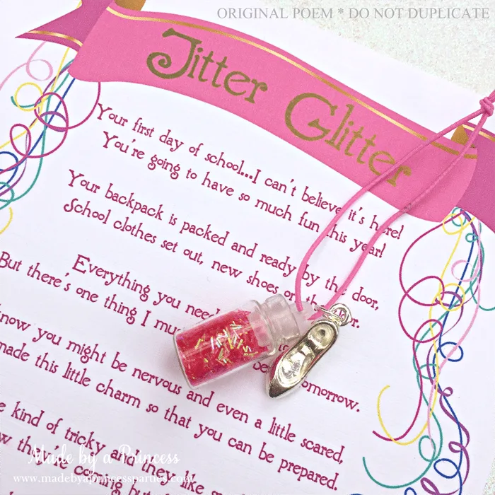 Back to School Mommy Magic Jitter Glitter Charm 