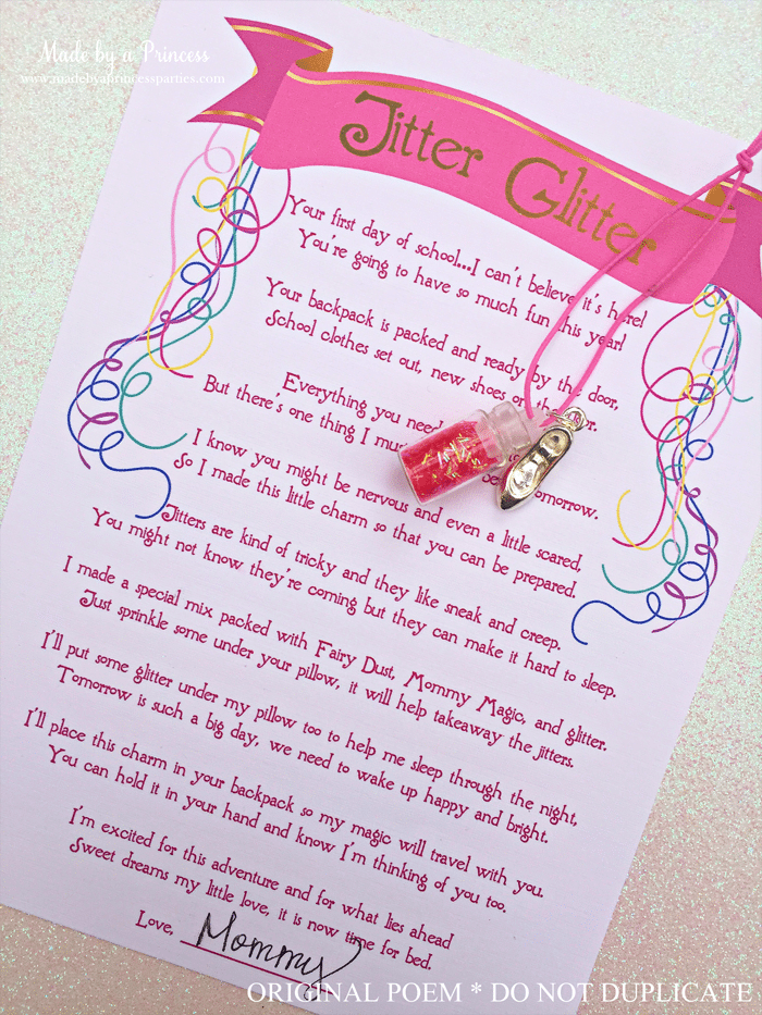 Back to School Mommy Magic Jitter Glitter Card FREEBIE