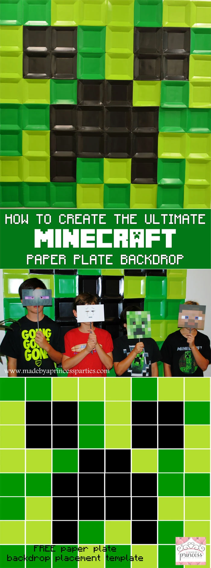 how to create the ultimate minecraft paper plate backdrop pin it