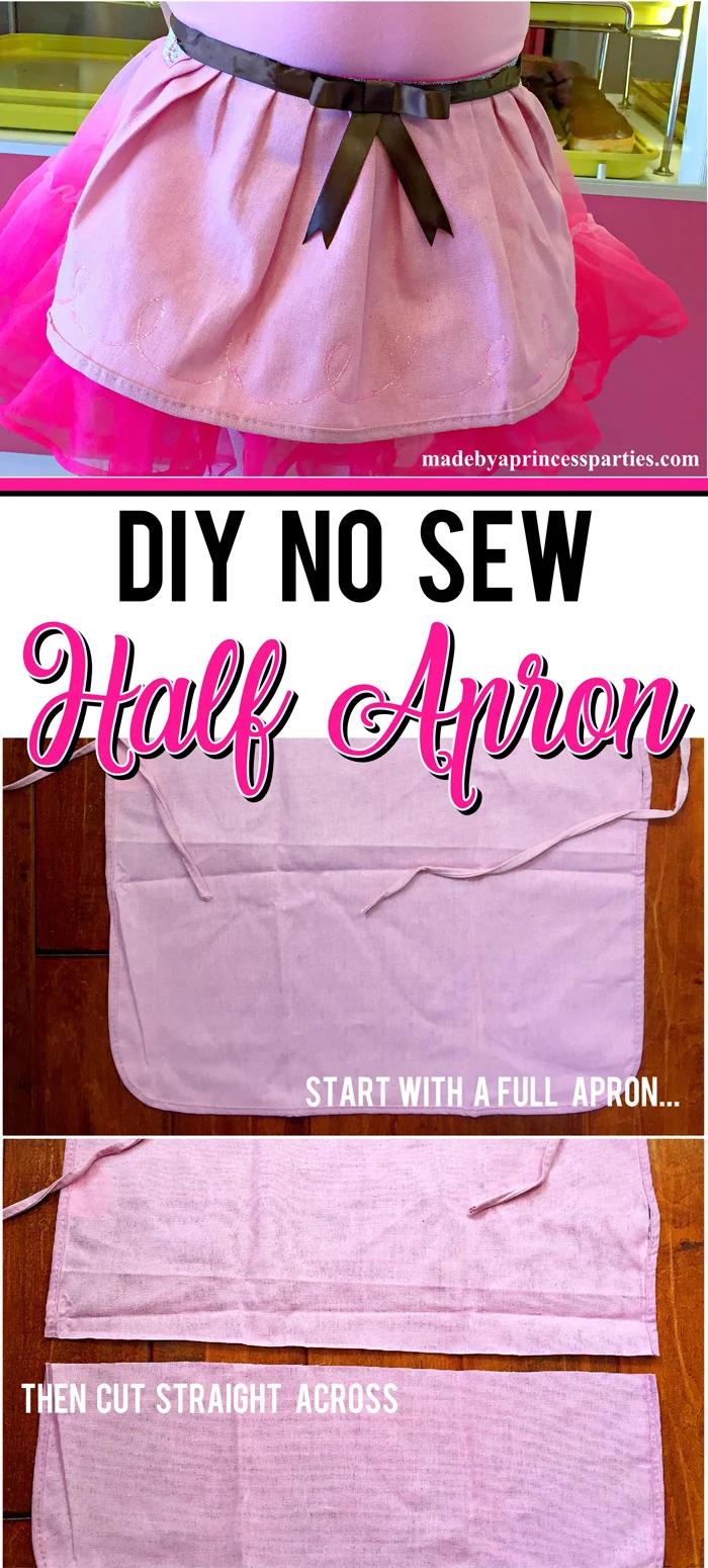 Create a cute apron for Halloween or dress up. Learn how to make this easy no sew half apron in less than 30 minutes